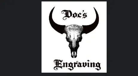 Business logo for Doc's Gun and Knife Engraving